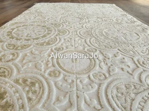 Prayer thick rug mat white1