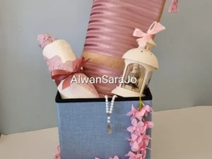 pink praying giftset package alwansara