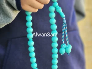 مسبحة tasbeeh prayerbeads alwansara blue1