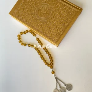 مسبحة tasbeeh prayerbeads alwansara gold Quran