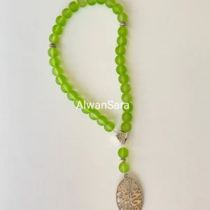 مسبحة tasbeeh prayerbeads alwansara green