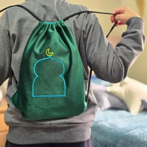 Portable prayer bag rug boys mosque2