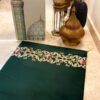Paryer mat rug floral green