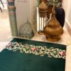 Paryer mat rug floral green1